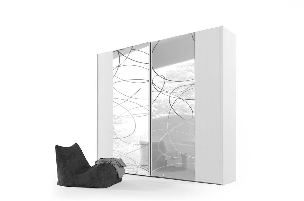 Sliding Wardrobe Trend - Decorated Glass: Maxi